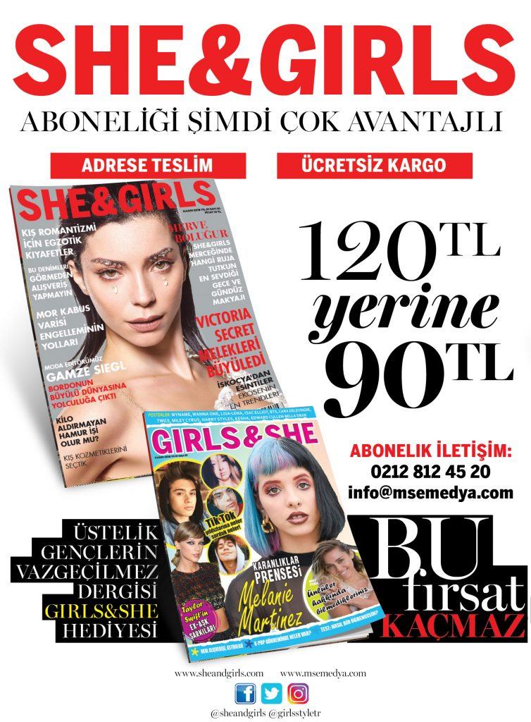 Moda ve Kadın Dergisi She&Girls ve onun hediyesi Gençlik Dergisi Girls&She