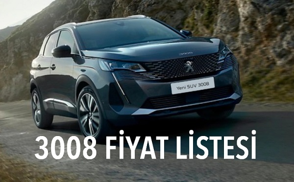 Peugeot 3008 fiyat listesi Eylül.
