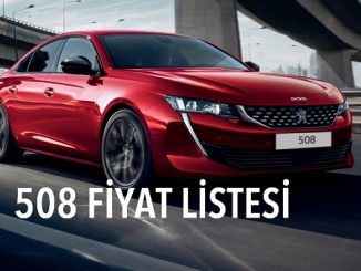 Peugeot 508 fiyat listesi Eylül