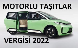 2022 Motorlu Taşıtlar Vergisi MTV.