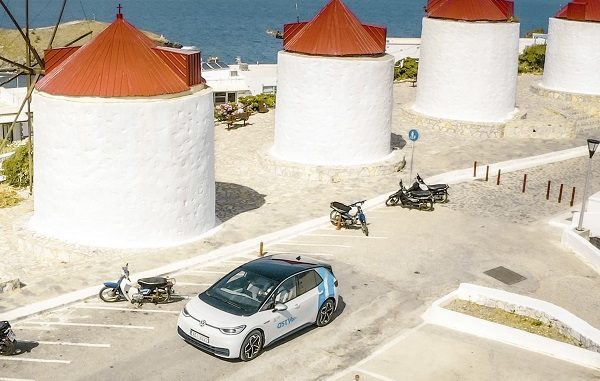 Yunan Adaları Elektrikli Volkswagen.