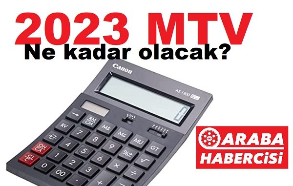 2023 Motorlu Taşıtlar Vergisi MTV