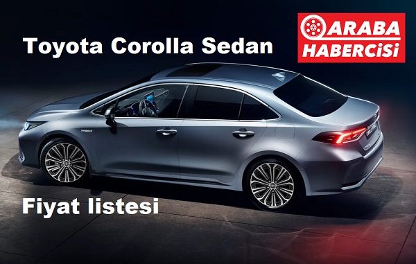 Toyota Corolla Fiyat Listesi Aralık 2022.
