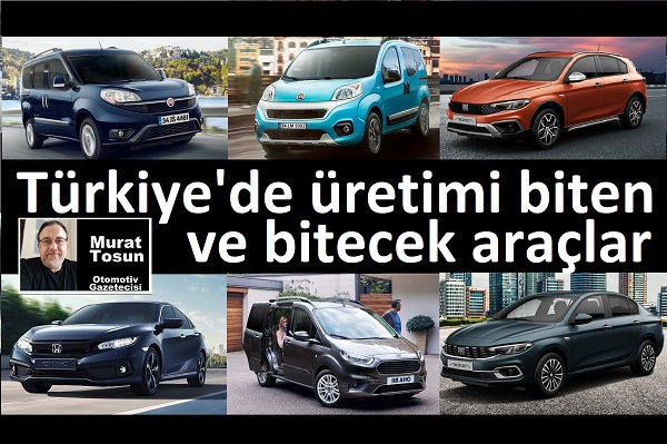 üretimi biten otomobiller Türkiye 2023