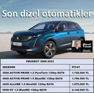 Peugeot 3008 Fiyat Listesi Eylül 2023