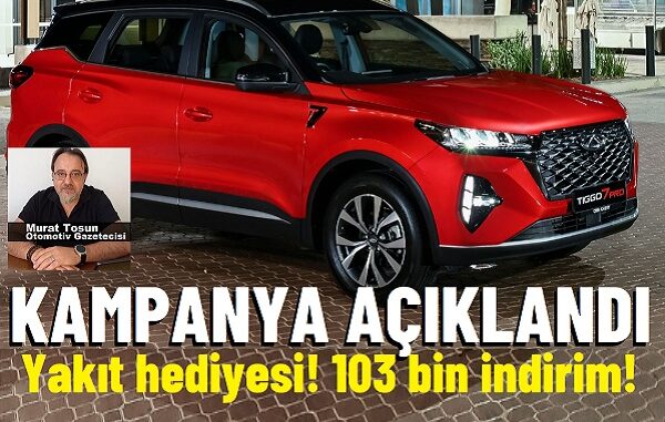 Chery Kampanya Nisan 2024 Yakıt.