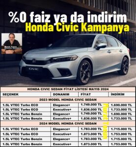 Honda Civic Sedan Kampanya Mayıs 2024