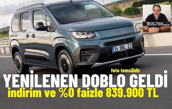 Yeni Fiat Doblo Fiyat Listesi 2024