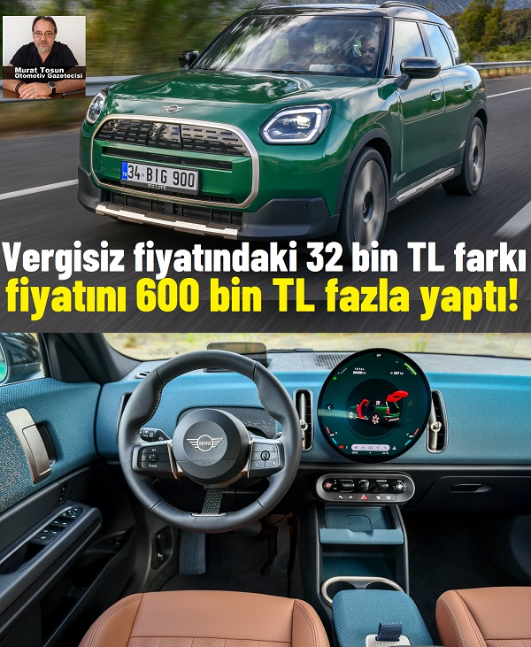 Yeni MINI Countryman fiyat listesi 2024